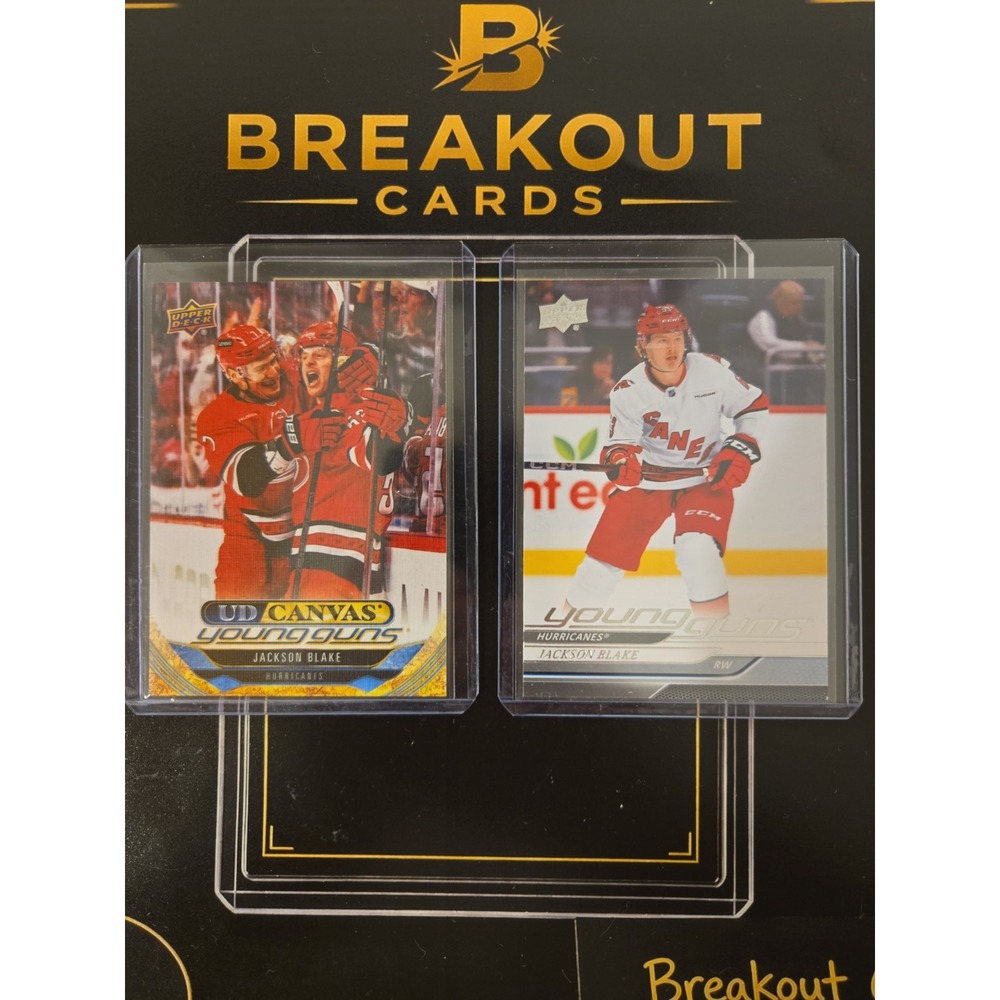 Jackson Blake RC Lot Young Guns + Young Guns Canvas Hurricanes Rookie